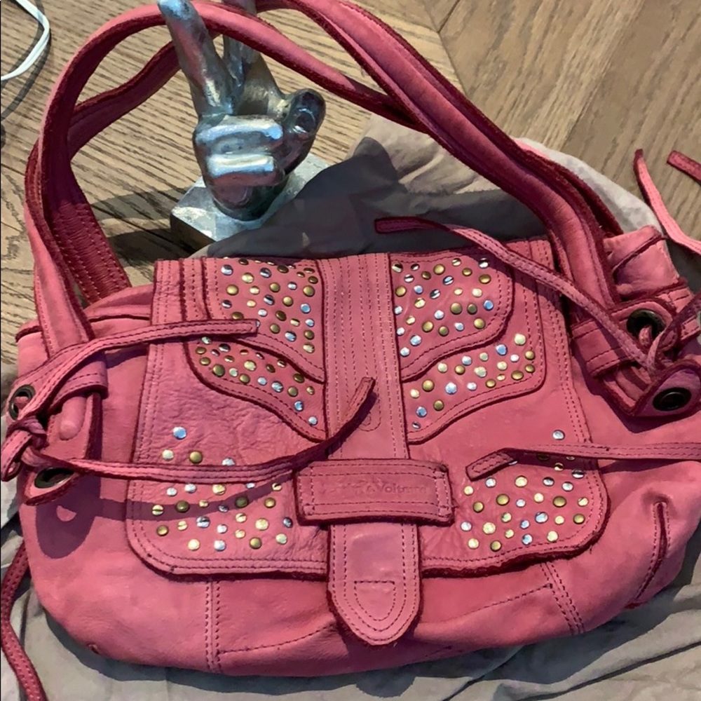 Pink leather Zadig and Voltaire shoulder bag